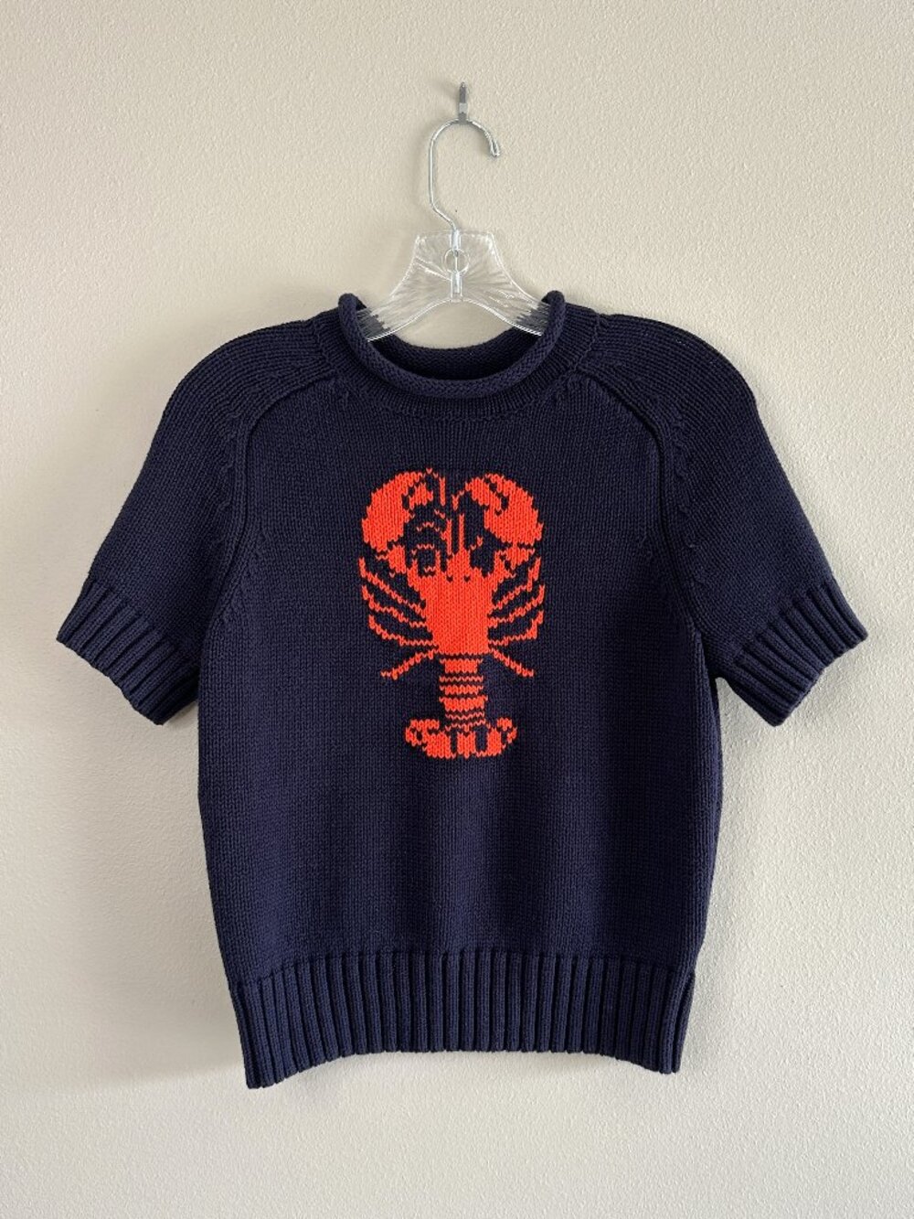 Free Assembly 100% Cotton Lobster Rollneck Sweater, S, Navy Coastal Beach - Picture 3 of 8